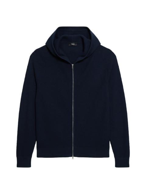 Theory Men's Myhlo Full-Zip Cotton Hoodie - Baltic