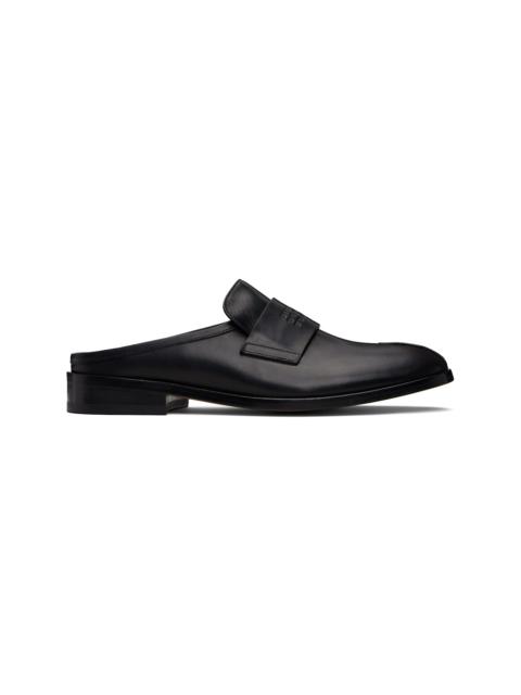 MM6 Maison Margiela Black Embossed-Logo Loafers