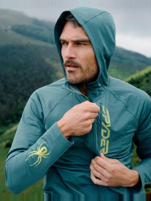 SPYDER Men's GridWeb™ Fleece Hoodie - Petrol