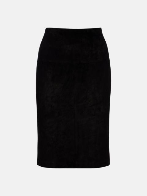 STOULS Gin suede midi skirt