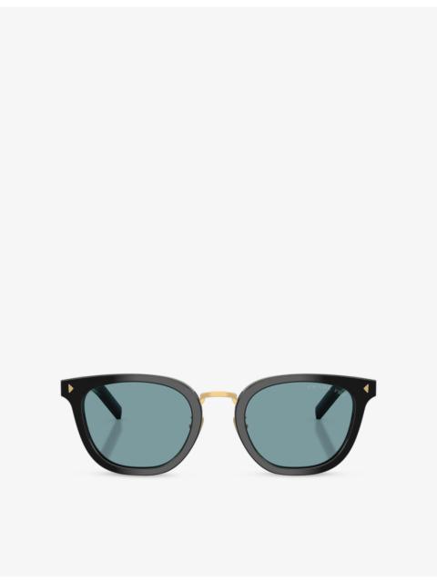 Prada PR C01SD Round-Frame Acetate Optical Glasses