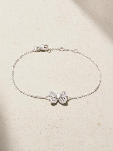De Beers Portraits Of Nature Butterfly 18-karat White Gold Diamond Bracelet