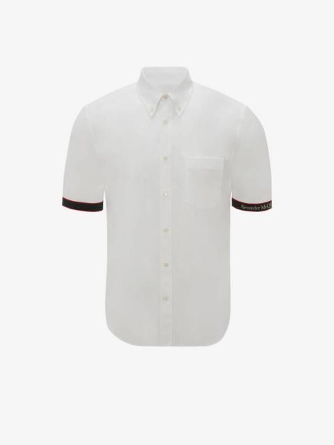 Alexander McQueen Men's Selvedge Tape Shirt in White