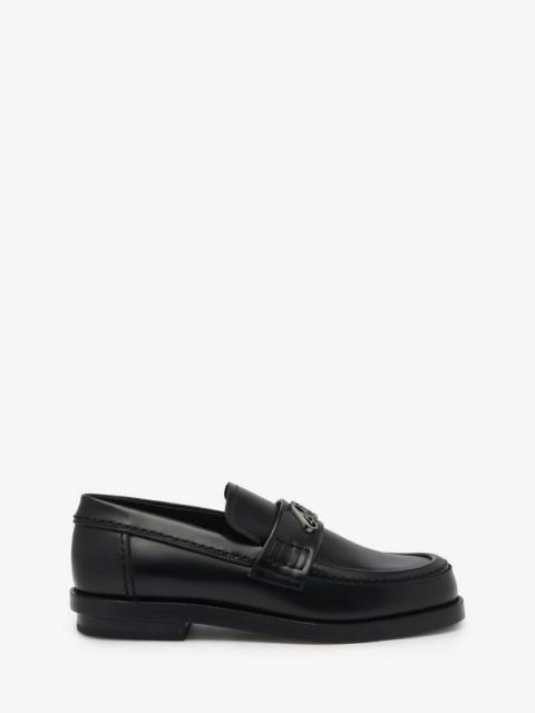 Alexander McQueen Women's Seal Loafer in Black/silver