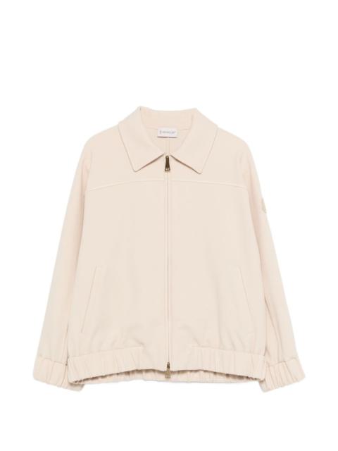 Moncler zip-up tonal-logo bomber jacket
