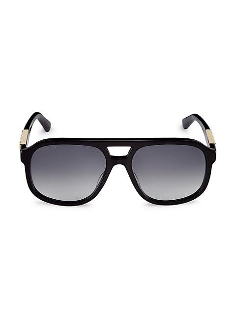 GUCCI Sign 58MM Pilot Sunglasses