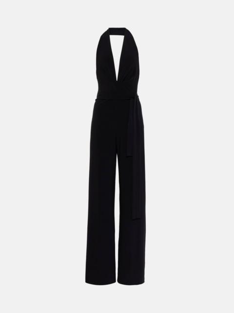 NORMA KAMALI Halterneck jersey jumpsuit