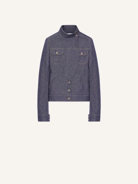 courrèges MOTORCYCLE DENIM JACKET