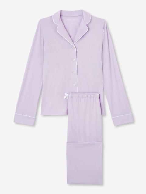 Derek Rose Women's Pyjamas Lara Micro Modal Stretch Lilac