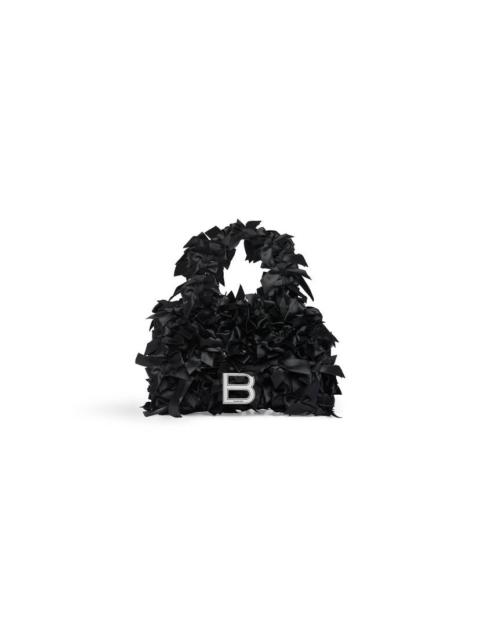 Women's Hourglass Xs Handbag With Satin Bows in Black