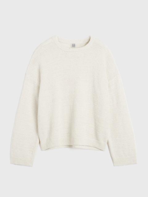 Chenille knit cream