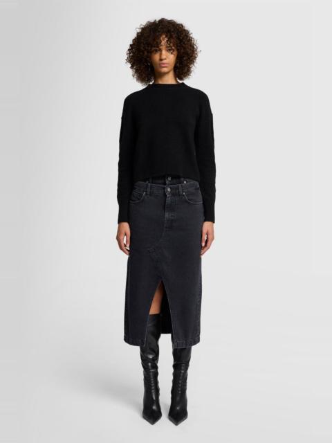 7 For All Mankind DOUBLE WAISTED SKIRT in MANKIND