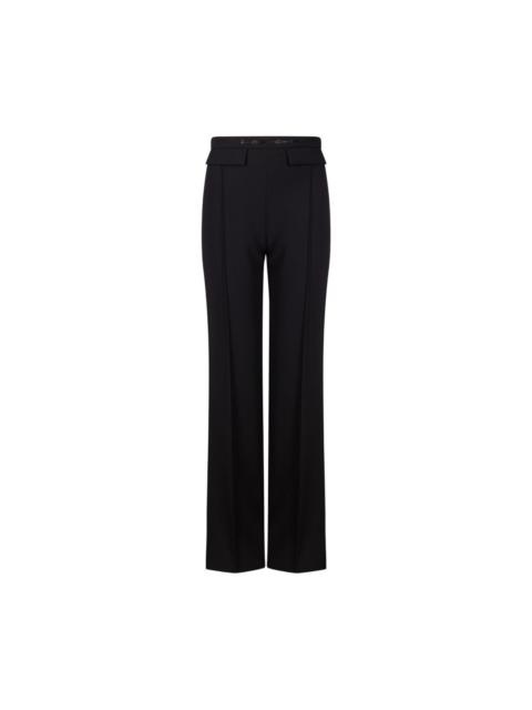 ELISABETTA FRANCHI Horsebit-detail straight-leg trousers