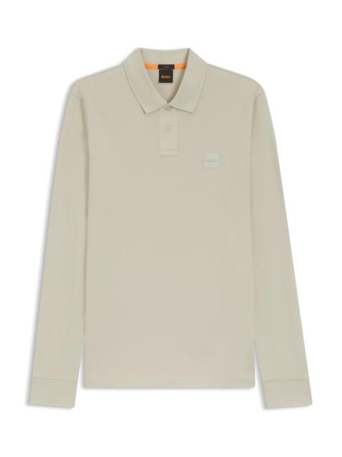 BOSS EXTRA-SLIM-FIT STRETCH-COTTON SHIRT WITH LOGO TAPE