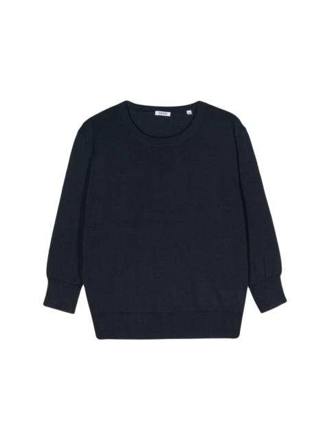 fine-knit cotton jumper