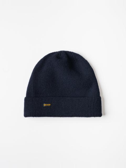 Iron Heart IHG-080-NAV 100% WOOL RIBBED BEANIE - NAVY