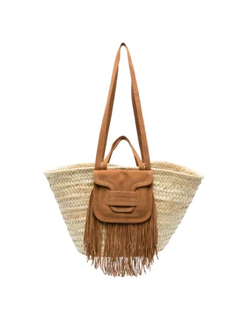 Pierre Hardy Alpha woven-raffia tote bag