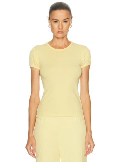 DONNI. The Pointelle Baby Tee