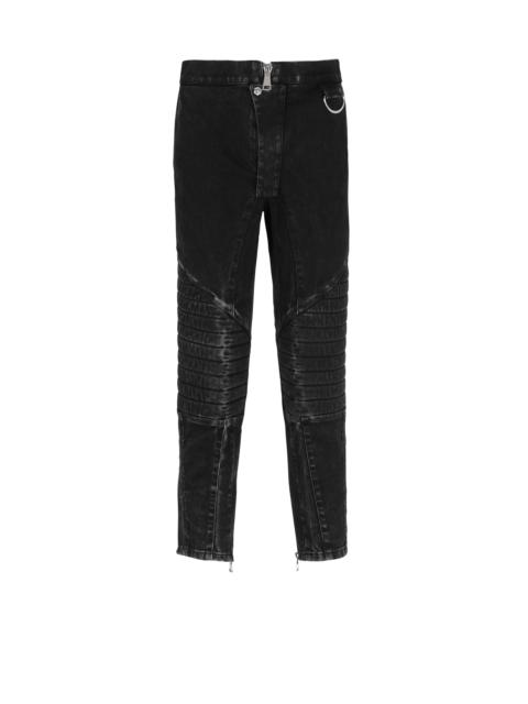 Balmain Ribbed cotton slim-fit jeans