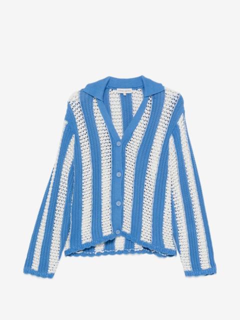 STINE GOYA striped open-knit cardigan