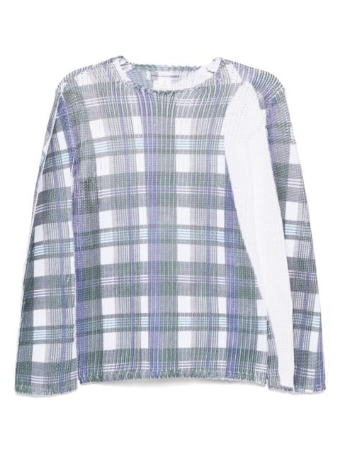 Comme des Garçons SHIRT tartan check-print jumper