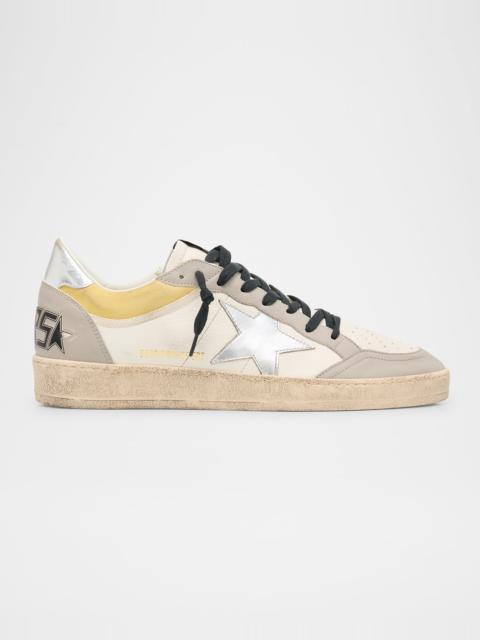Golden Goose Men's Ball Star Metallic Leather Low-Top Sneakers, Exclusive