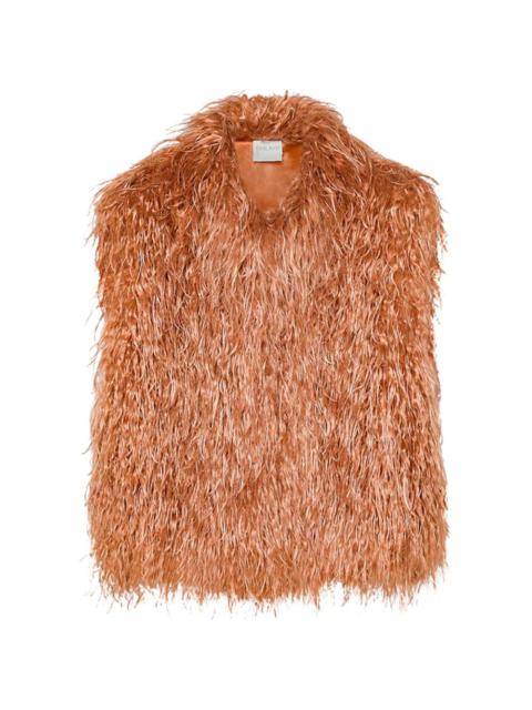 forte_forte feather-effect sleeveless jacket