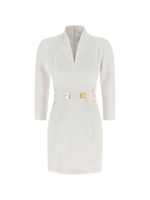 ELISABETTA FRANCHI logo-appliqué mini dress