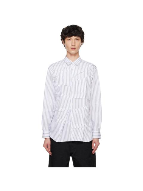 White & Blue Striped Shirt