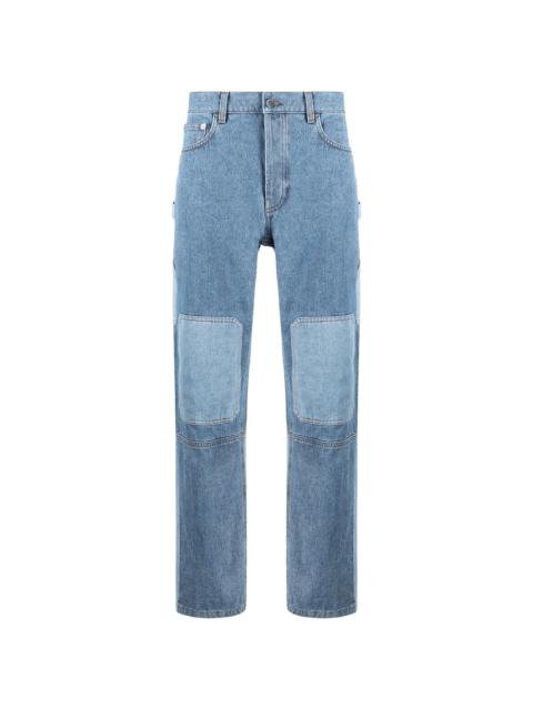 patchwork-effect jeans
