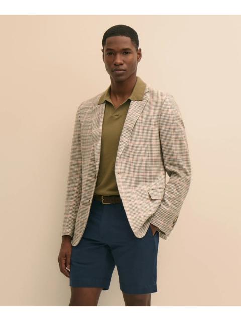Brooks Brothers Classic Fit Cotton-Silk-Linen Gingham 1818 Sport Coat