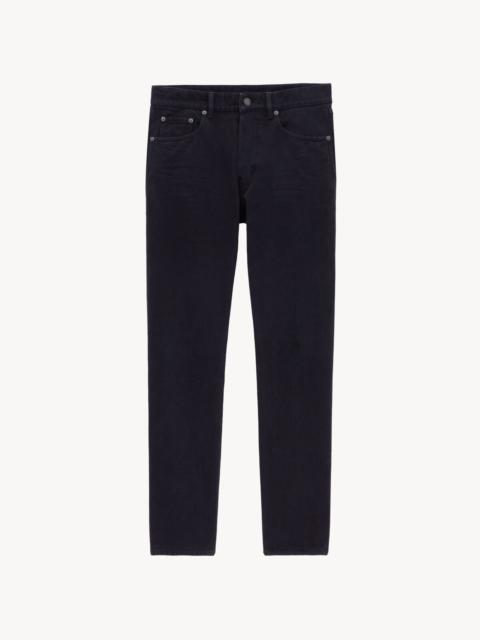 SAINT LAURENT MICK LONG JEANS IN MIDNIGHT BLACK DENIM