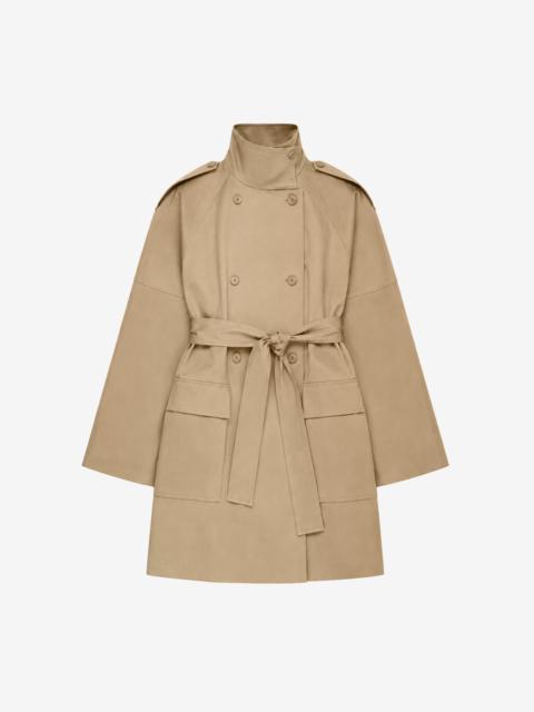 The Frankie Shop Tess Midi Short Trench - Beige