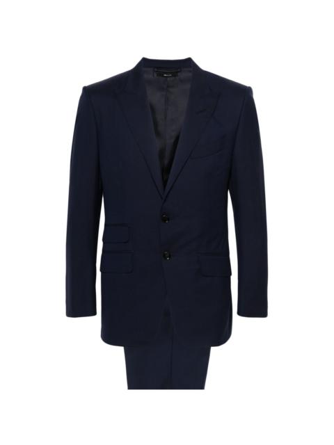 single-breasted wool suit