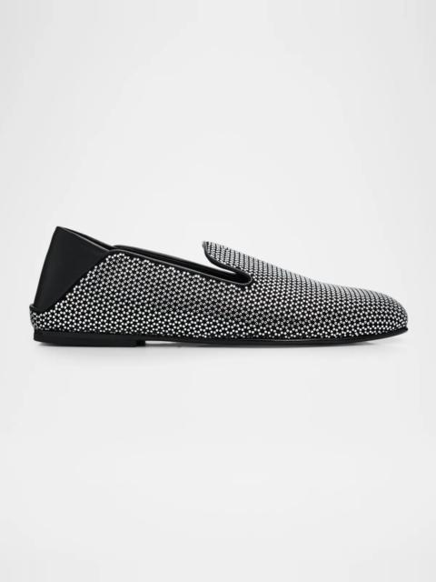 Giuseppe Zanotti Men's Suede Crystal-Embellished Loafers