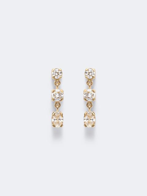 SOPHIE BILLE BRAHE Amis Ovale 18kt gold drop earrings with diamonds