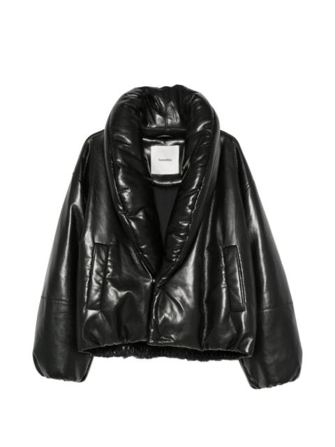 Nanushka padded shawl-collar jacket