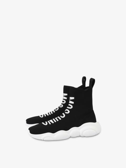 Moschino TEDDY SHOES HIGH SOCK SNEAKERS