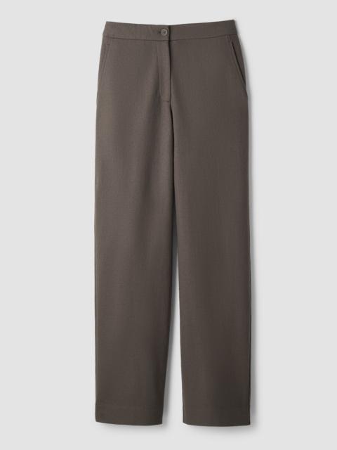 EILEEN FISHER Felted Wool Jersey Full-Length Straight Trouser in Regenerative Wool