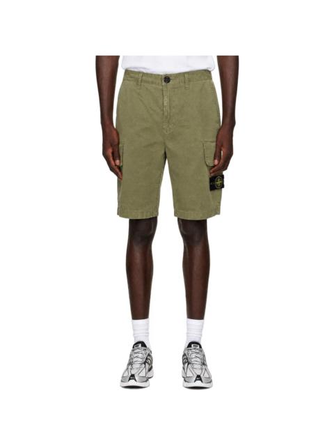 Stone Island Khaki L100018 Stretch Organic Cotton Broken Twill Shorts