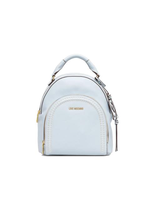 Moschino stitch-detail logo backpack