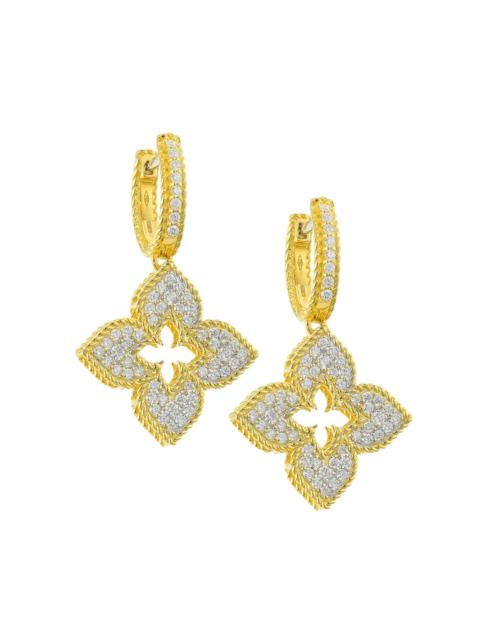 ROBERTO COIN Women's Venetian Princess 18K Yellow Gold & Diamond Huggie Earrings - Gold