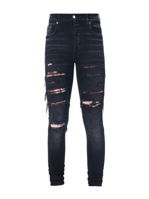AMIRI Tie Dye Bandana Thrasher Skinny Jean Aged Black
