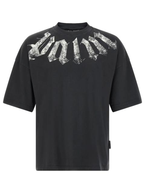 Palm Angels Gothic Logo Printed T-Shirt "Black / Off-White" PAMAA003JR001 1003