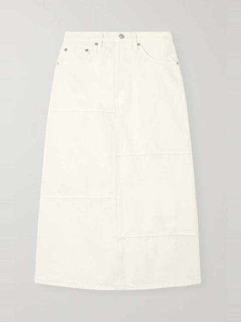 RE/DONE Paneled denim midi skirt