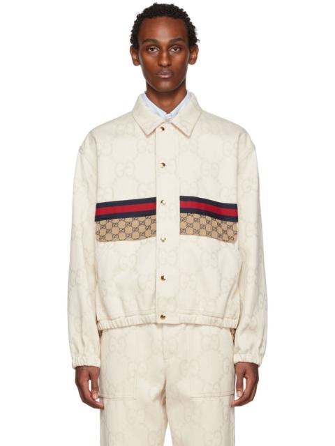 GUCCI GG-print denim jacket