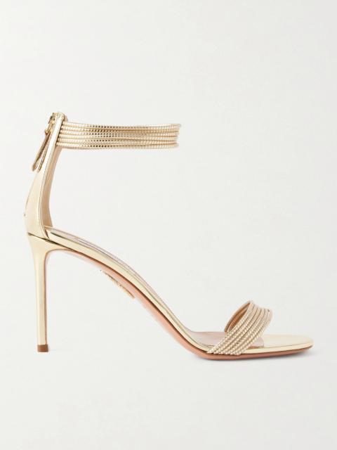 AQUAZZURA Sway 85 Metallic Sandals