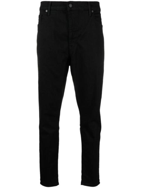 straight-leg slim-cut jeans