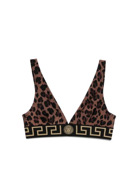 leopard-print bikini top