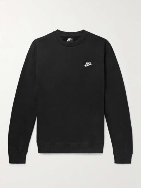 Nike Sportswear Club Logo-Embroidered Cotton-Blend Tech Fleece Sweatshirt
